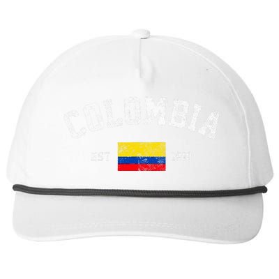 Colombia Est. 1810 Colombian Flag Independence Day Snapback Five-Panel Rope Hat