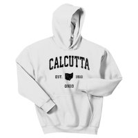 Calcutta Est 1810 Ohio Oh Vintage Established Athletic Sports Design Kids Hoodie