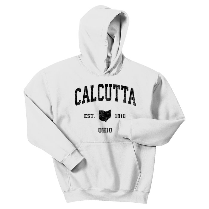 Calcutta Est 1810 Ohio Oh Vintage Established Athletic Sports Design Kids Hoodie