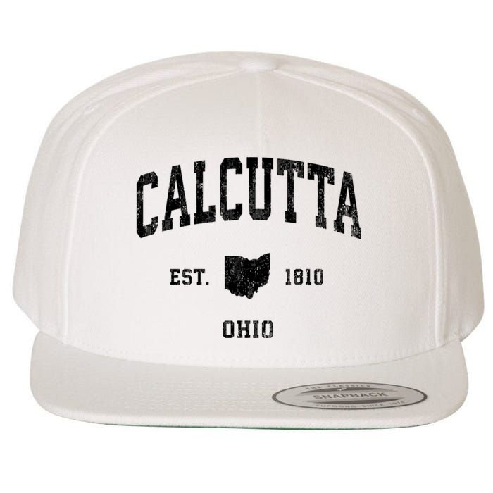 Calcutta Est 1810 Ohio Oh Vintage Established Athletic Sports Design Wool Snapback Cap