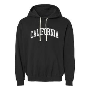 California Est 1850 Distressed Worn Design Classic Garment-Dyed Fleece Hoodie