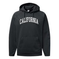 California Est 1850 Distressed Worn Design Classic Performance Fleece Hoodie