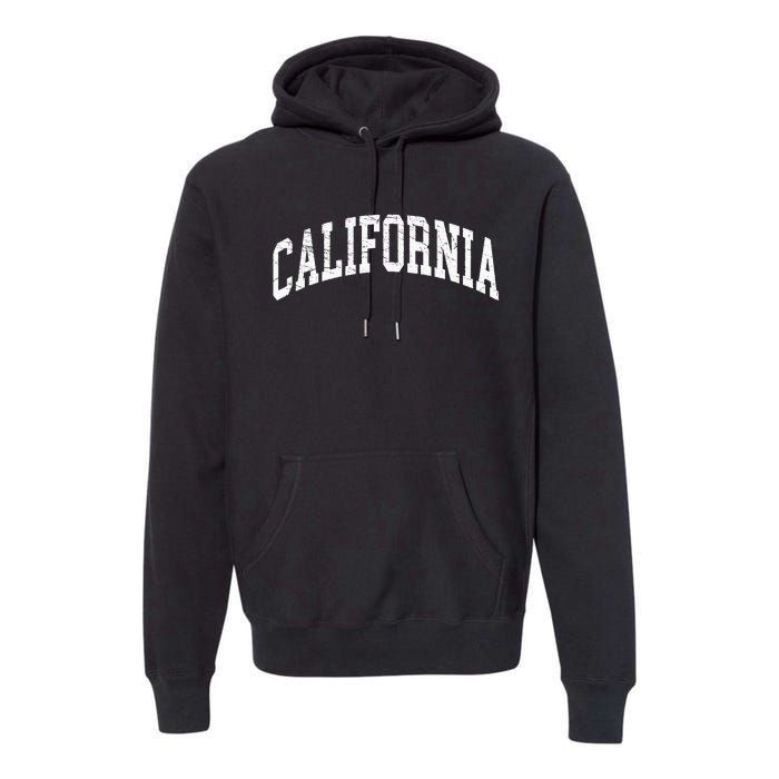 California Est 1850 Distressed Worn Design Classic Premium Hoodie