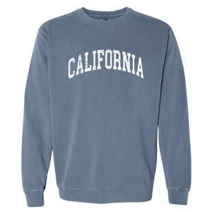 California Est 1850 Distressed Worn Design Classic Garment-Dyed Sweatshirt