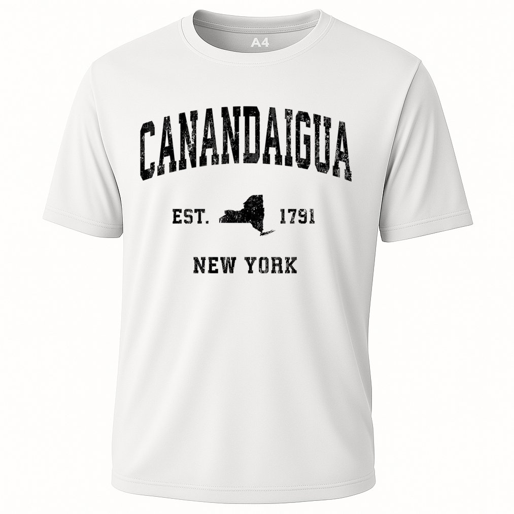 Canandaigua Est 1791 New York Ny Vintage Established Athletic Sports Design Cooling Performance Crew T-Shirt