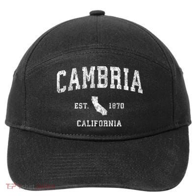 Cambria Est 1870 California Ca Vintage Established Sports Design 7-Panel Snapback Hat
