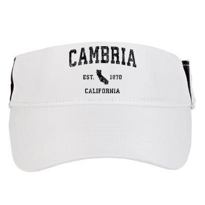 Cambria Est 1870 California Ca Vintage Established Sports Design Adult Drive Performance Visor