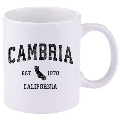 Cambria Est 1870 California Ca Vintage Established Sports Design 11oz C Handle Ceramic Mug