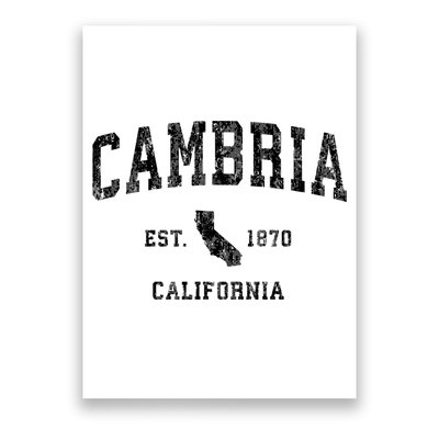 Cambria Est 1870 California Ca Vintage Established Sports Design Poster