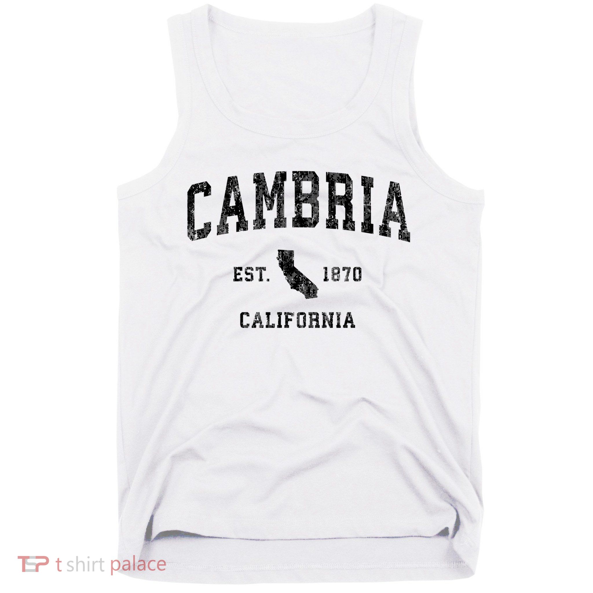 Cambria Est 1870 California Ca Vintage Established Sports Design Tank Top