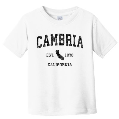 Cambria Est 1870 California Ca Vintage Established Sports Design Toddler T-Shirt