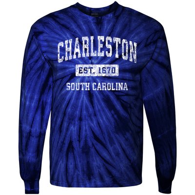 Charleston Est 1670 South Carolina Sc Vintage Established Sports Tie-Dye Long Sleeve Shirt