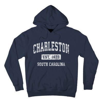 Charleston Est 1670 South Carolina Sc Vintage Established Sports Tall Hoodie