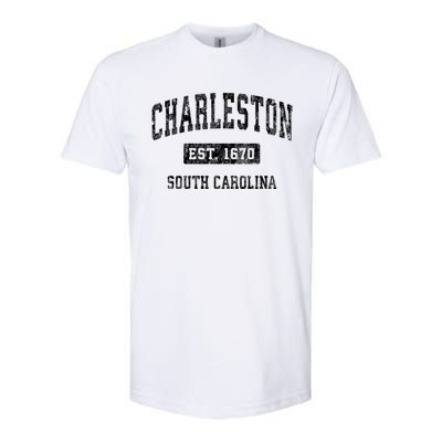 Charleston Est 1670 South Carolina Sc Vintage Established Sports Softstyle CVC T-Shirt