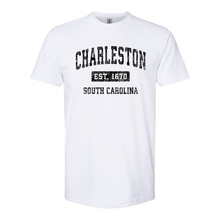 Charleston Est 1670 South Carolina Sc Vintage Established Sports Softstyle CVC T-Shirt