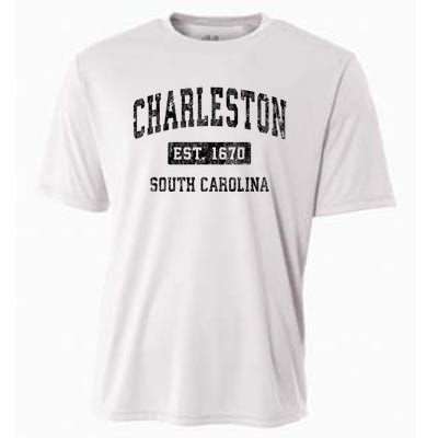 Charleston Est 1670 South Carolina Sc Vintage Established Sports Cooling Performance Crew T-Shirt