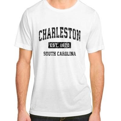 Charleston Est 1670 South Carolina Sc Vintage Established Sports Adult ChromaSoft Performance T-Shirt