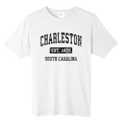 Charleston Est 1670 South Carolina Sc Vintage Established Sports Tall Fusion ChromaSoft Performance T-Shirt