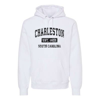 Charleston Est 1670 South Carolina Sc Vintage Established Sports Premium Hoodie