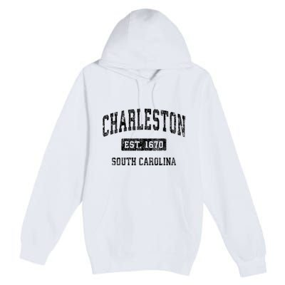 Charleston Est 1670 South Carolina Sc Vintage Established Sports Premium Pullover Hoodie