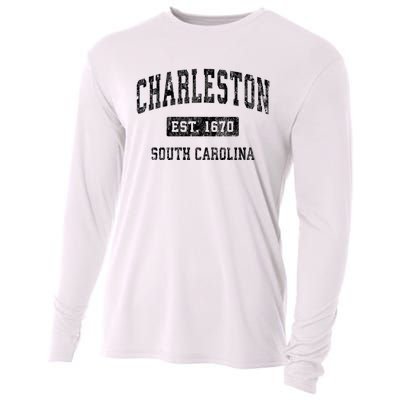 Charleston Est 1670 South Carolina Sc Vintage Established Sports Cooling Performance Long Sleeve Crew