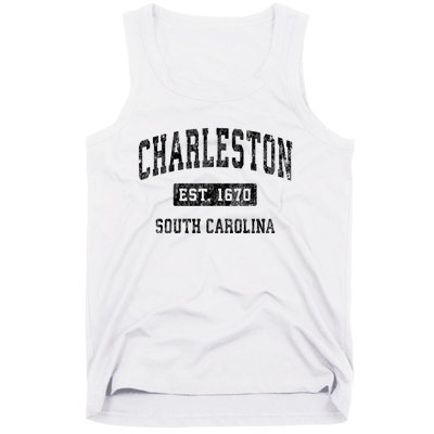 Charleston Est 1670 South Carolina Sc Vintage Established Sports Tank Top