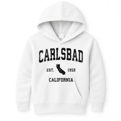 Carlsbad Est 1952 California Ca Vintage Established Sports Design Kids Hoodie