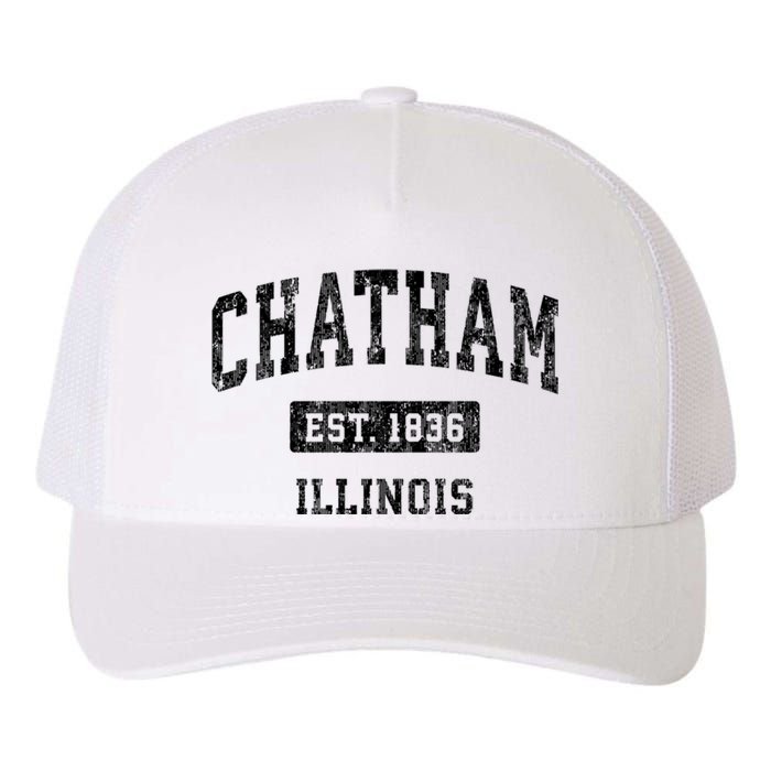 Chatham Est 1836 Illinois Il Vintage Sports Established Design Yupoong Adult 5-Panel Trucker Hat