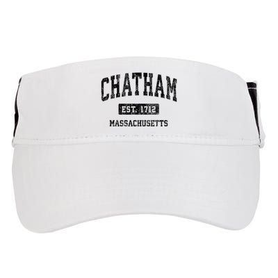 Chatham Est 1712 Massachusetts Ma Vintage Established Athletic Sports Design Adult Drive Performance Visor