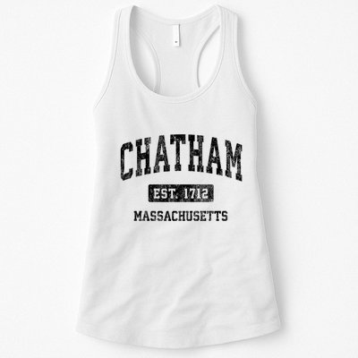 Chatham Est 1712 Massachusetts Ma Vintage Established Athletic Sports Design Womens Tank Top