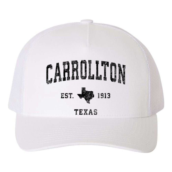 Carrollton Est 1913 Texas Tx Vintage Athletic Sports Design Yupoong Adult 5-Panel Trucker Hat