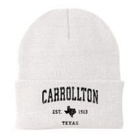 Carrollton Est 1913 Texas Tx Vintage Athletic Sports Design Knit Cap Winter Beanie