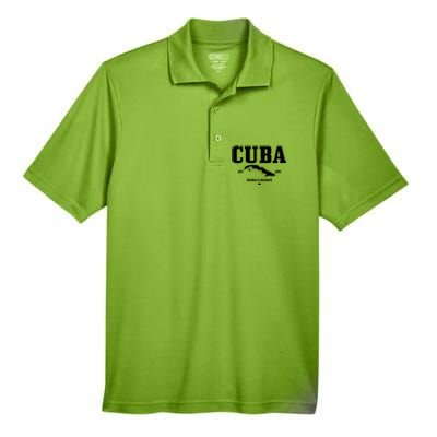 Cuba Est 1898 Cuban Flag Pride Vintage Cuba Gift Men's Origin Performance Piqué Polo