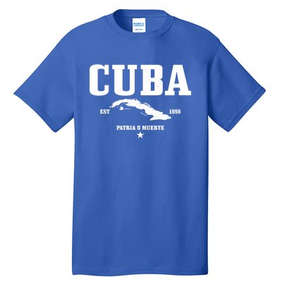 Cuba Est 1898 Cuban Flag Pride Vintage Cuba Gift Tall T-Shirt