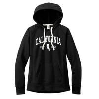 California Est. 1850 Distressed Worn Design Classic Women's Fleece Hoodie