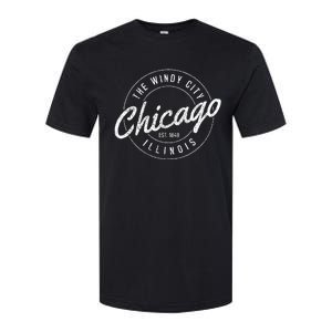 Chicago Est. 1848 Illinois The Windy City Souvenir Softstyle CVC T-Shirt