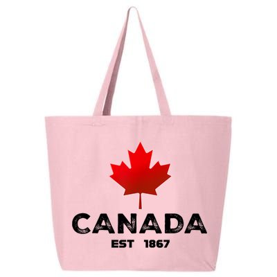 Canada Est 1867 Proud Canadian Vintage Maple Leaf 25L Jumbo Tote