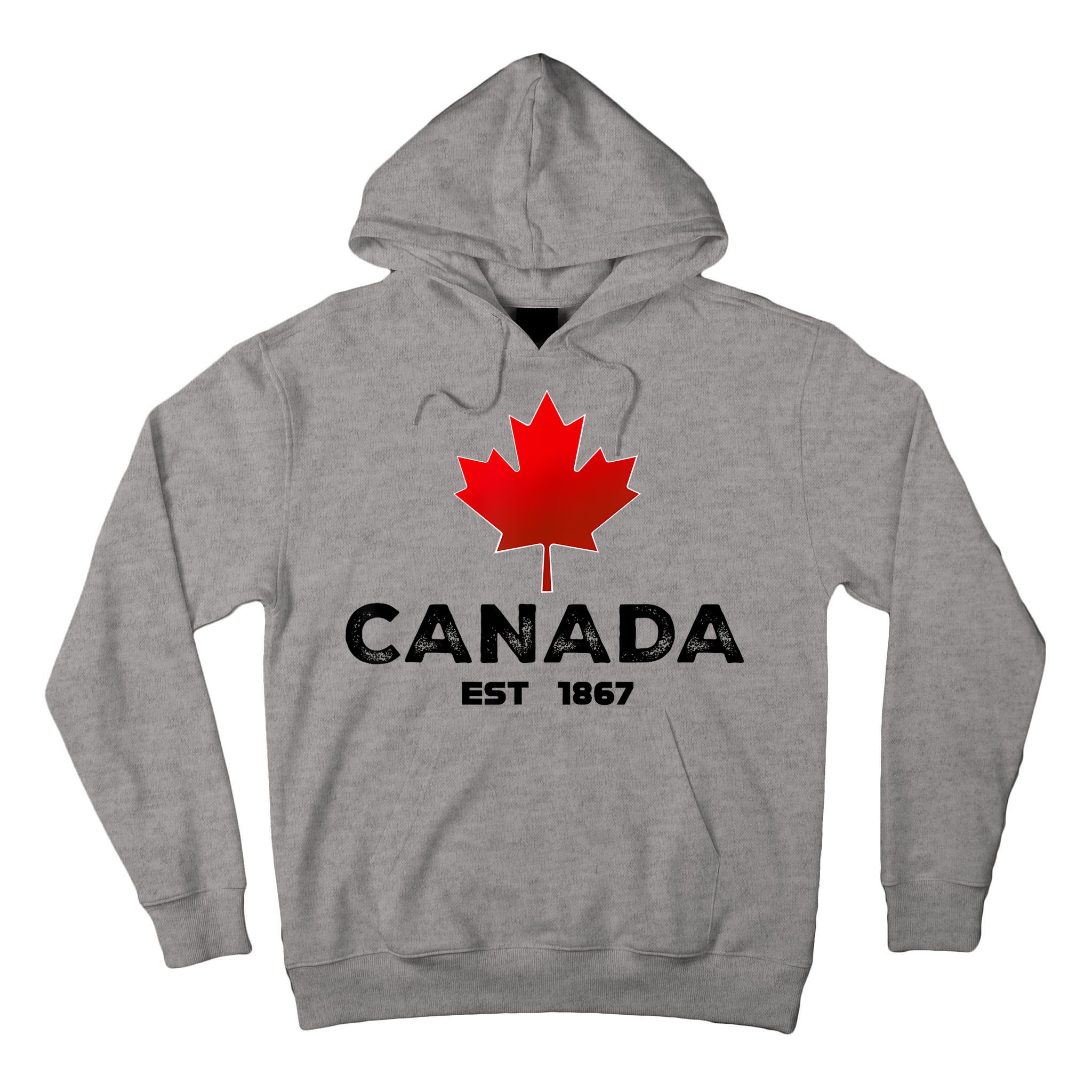 Canada Est 1867 Proud Canadian Vintage Maple Leaf Tall Hoodie