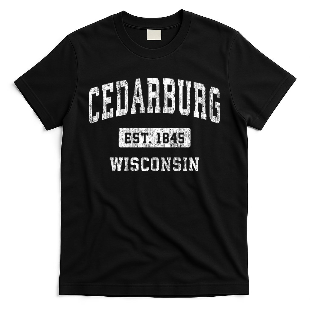 Cedarburg Est 1845 Wisconsin Wi Vintage Sports Established Design T-Shirt