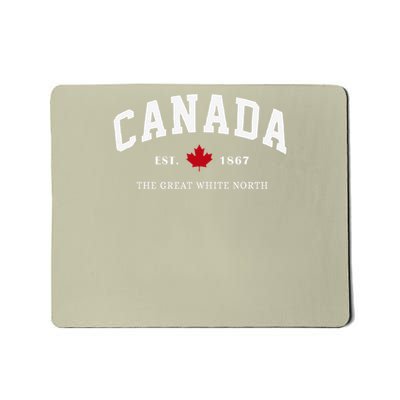 canada est 1867 canadian retro maple leaf subtle Mousepad