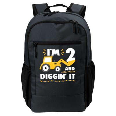 Construction Excavator 2 Years Old 2nd Birthday Daily Commute Backpack