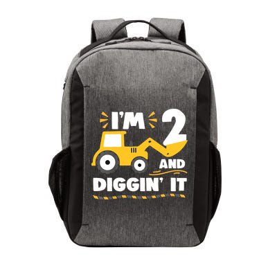 Construction Excavator 2 Years Old 2nd Birthday Vector Backpack