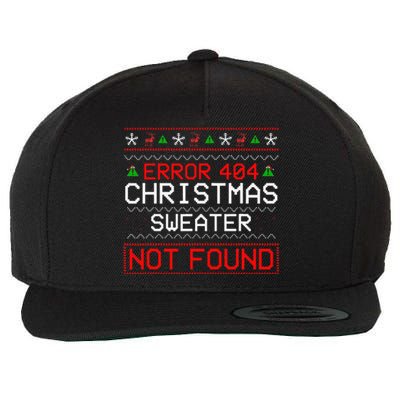 Computer Error 404 Ugly Christmas Funny Not Found Pajama Wool Snapback Cap