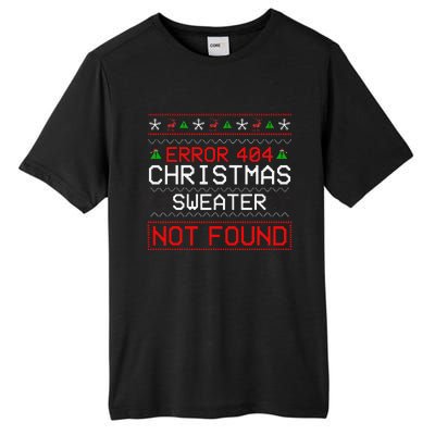 Computer Error 404 Ugly Christmas Funny Not Found Pajama Tall Fusion ChromaSoft Performance T-Shirt