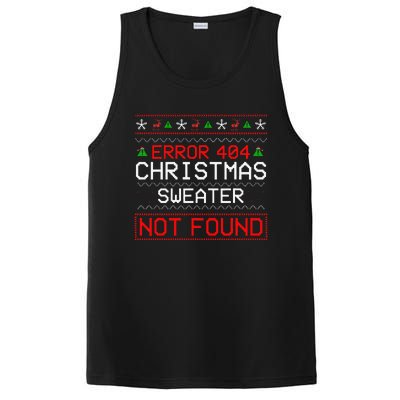 Computer Error 404 Ugly Christmas Funny Not Found Pajama PosiCharge Competitor Tank