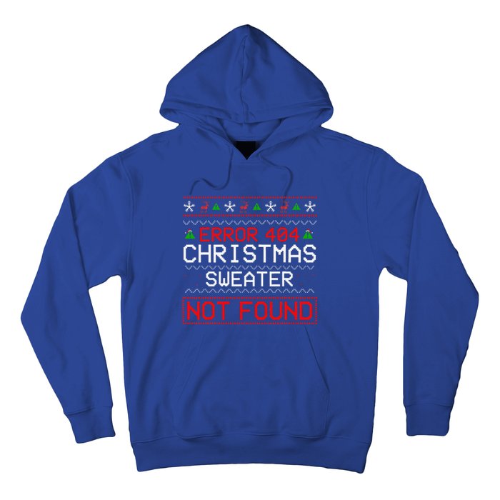 Computer Error 404 Ugly Christmas Funny Not Found Pajama Hoodie