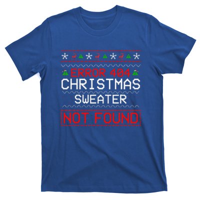 Computer Error 404 Ugly Christmas Funny Not Found Pajama T-Shirt