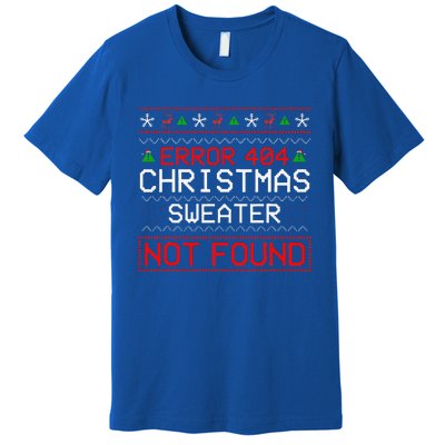 Computer Error 404 Ugly Christmas Funny Not Found Pajama Premium T-Shirt