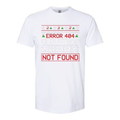 Computer Error 404 Ugly Christmas Funny Not Found Pajama Softstyle CVC T-Shirt