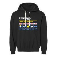 Chicago Erratic 5 Day Weather Forecast Garment-Dyed Fleece Hoodie